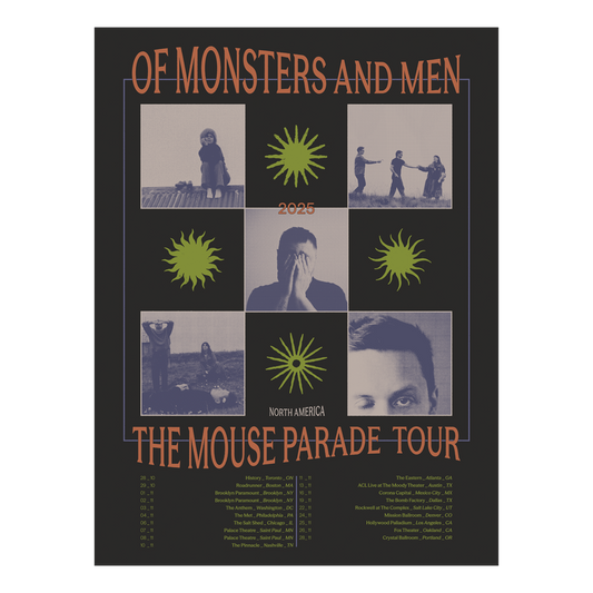 Of Monster and Men The Mouse Parade 2025 Tour Poster