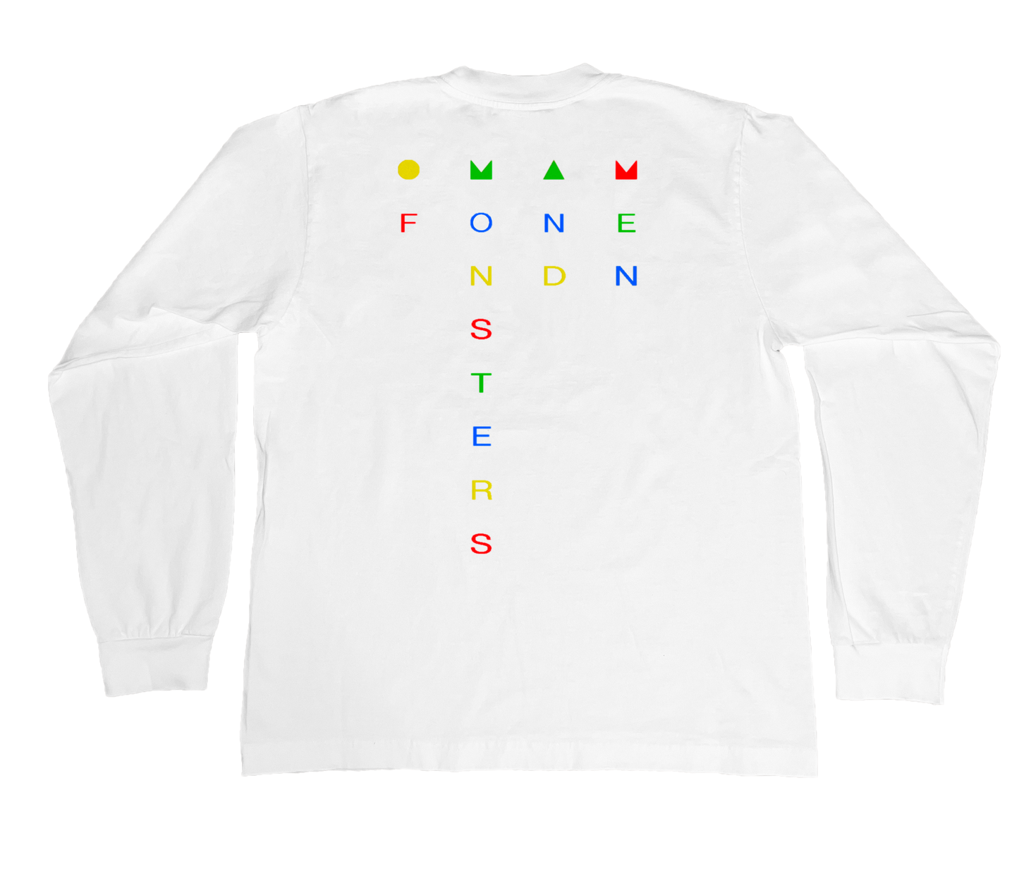 Rainbow Logo White Long Sleeve Tee