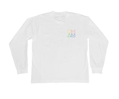 Rainbow Logo White Long Sleeve Tee